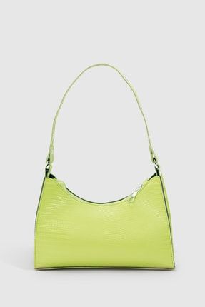 Kadın Neon Yeşil Baguette Çanta 195