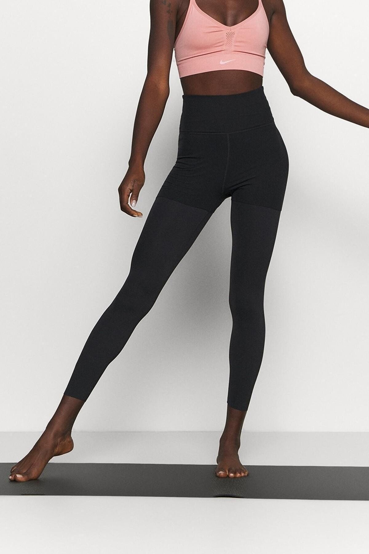 Nike Yoga Luxe Layered High-waisted 7/8 Tights - High Waisted Black Tights
