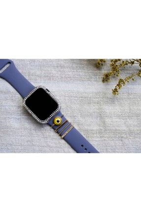 Apple Watch Kordon Aksesuarı Charm Seti Sarı Nazar Uyumlu 16510