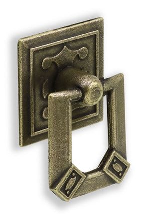 Lidya Sarkaç Dolap Kapak Çekmece Kulpu Kulbu Antik Sarı Kare Metal Kulp 19439-001