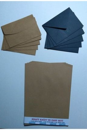 A4 Kraft Kağıt Ve Zarf Seti 10'lu (10 Zarf + 10 Kağıt) BESTBASIMKZS