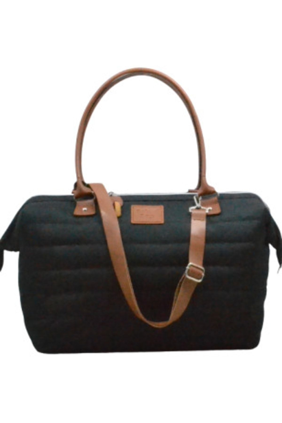 Babysi Kapitone Mommy Baby Exclusive Bag Tasarım Siyah Çanta