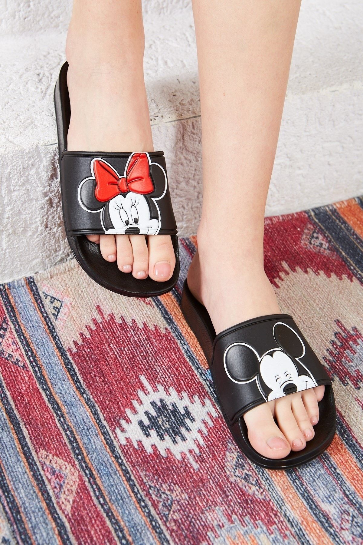 ALTUNTA Mickey Minnie Figure Anatomical Thick Sole Slippers