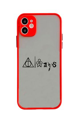 Iphone 11 Kamera Lens Korumalı Harry Potter Always Tasarımlı Montreal Kırmızı Kılıf IP11-HHPA06