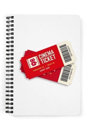 Cinema Ticket Ahşap Kapaklı Defter 15x20 Cm Dft1077 TDD1077