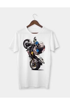 Motorsiklet Baskılı T-shirt Tişört GKBB03466
