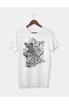 Hayvan Baskılı T-shirt Tişört GKBB03220