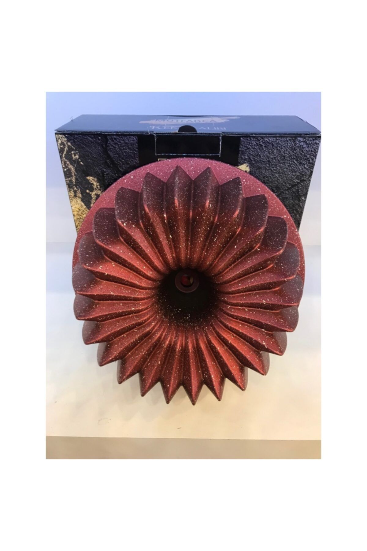 Döküm Granit Kek Kalıbı 26 cm Kırmızı