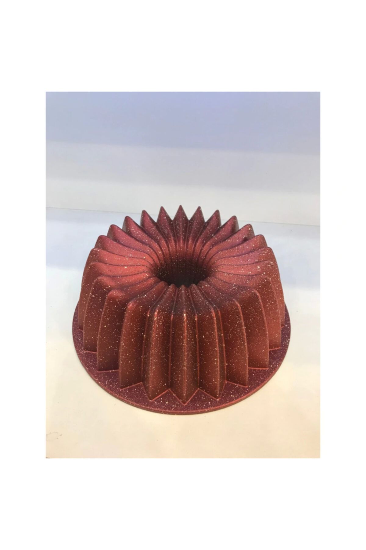 Döküm Granit Kek Kalıbı 26 cm Kırmızı