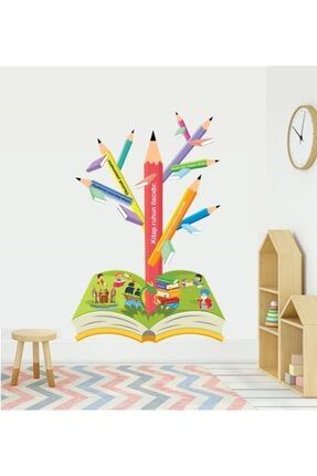 Kitap Ağacı Duvar Sticker Çocuk Odası kitapağacı