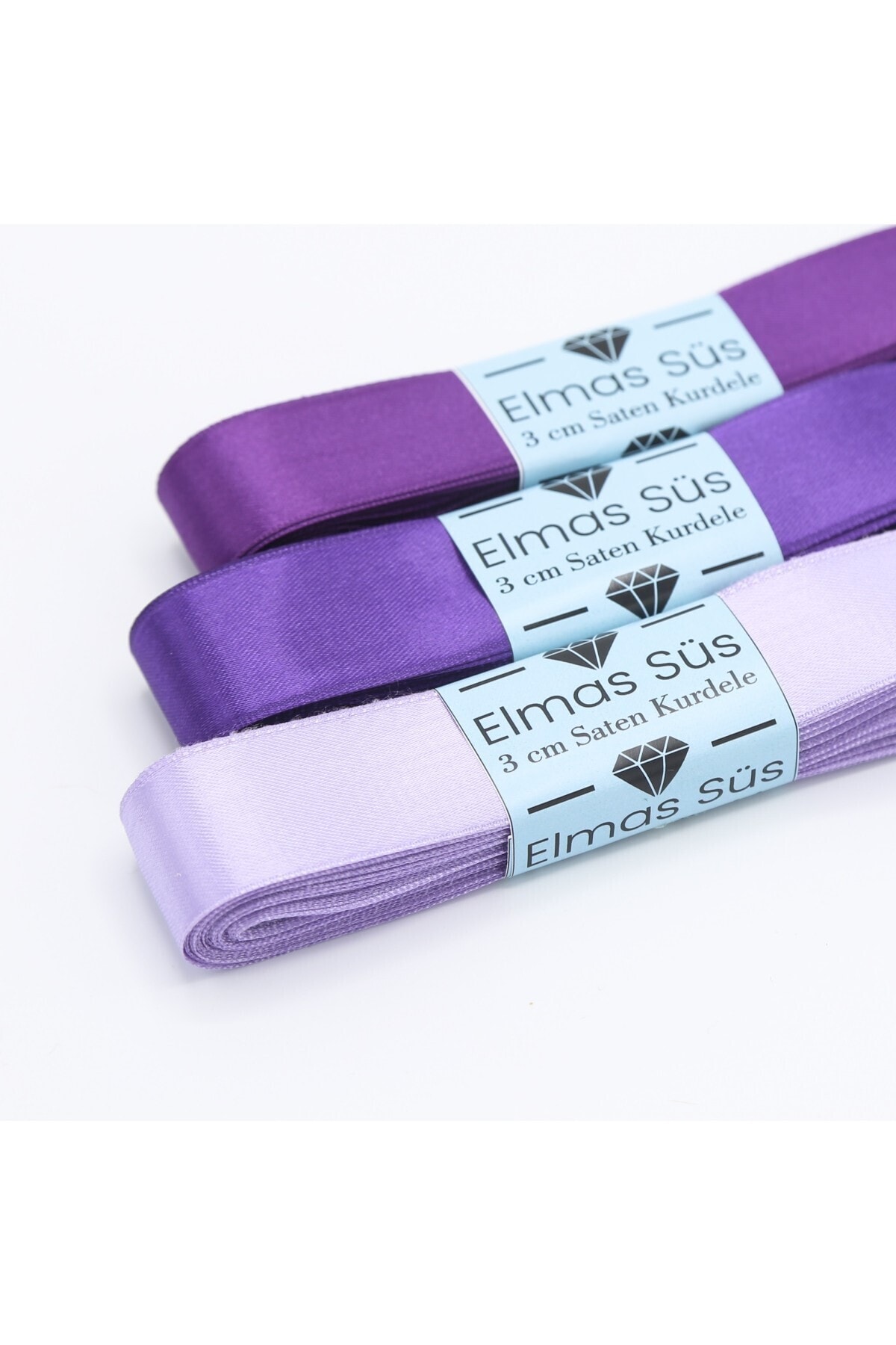 Mixed C Satin Ribbon 3 Pieces 3 cm 10 m