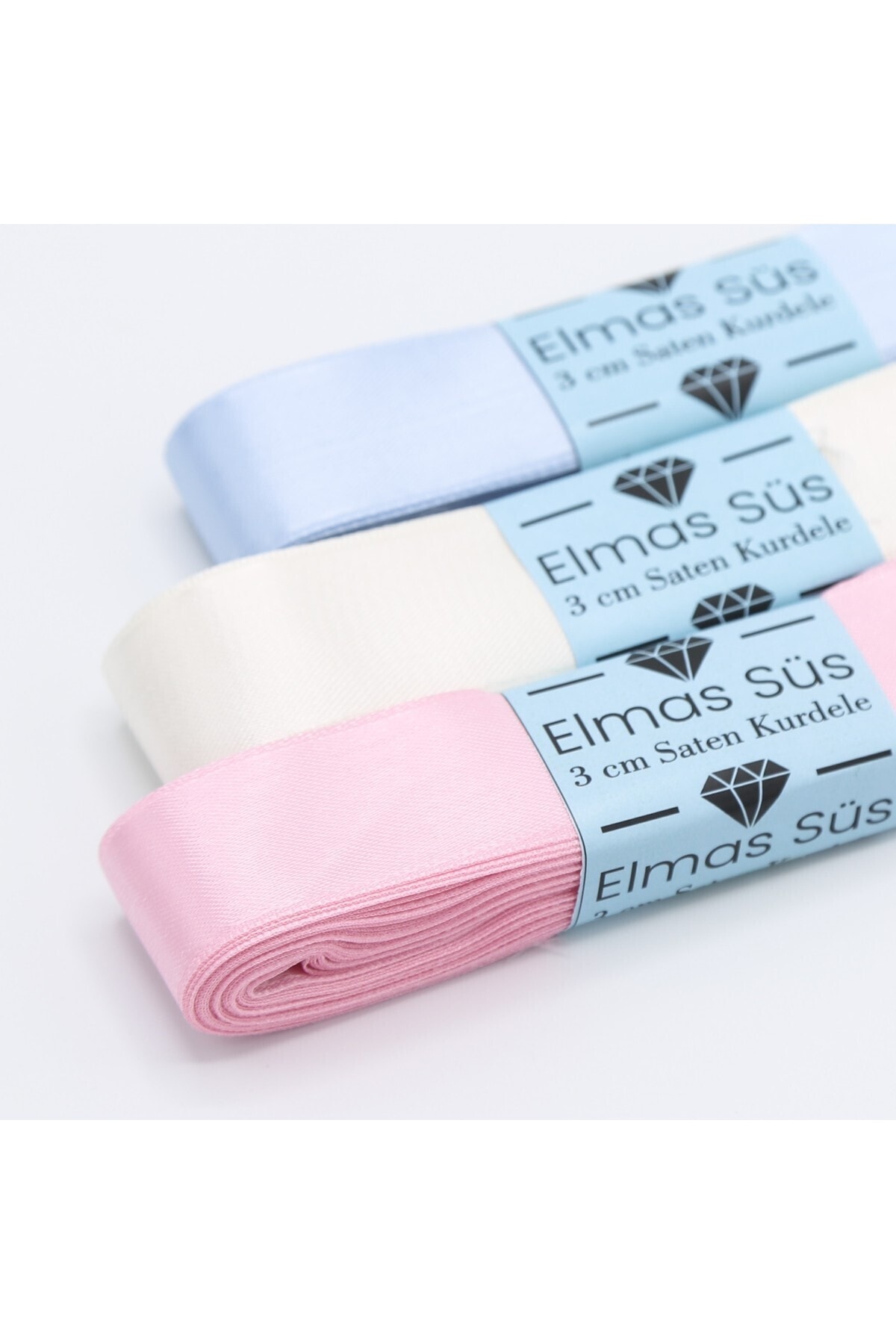 Mixed-g Satin Ribbon 3 Pieces 3 cm 10 m