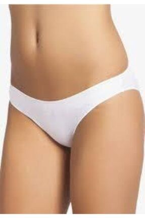 Kadın Beyaz Pamuklu Lastiksiz Düşük Bel Bikini Külot 4'lü H-2756 H2756