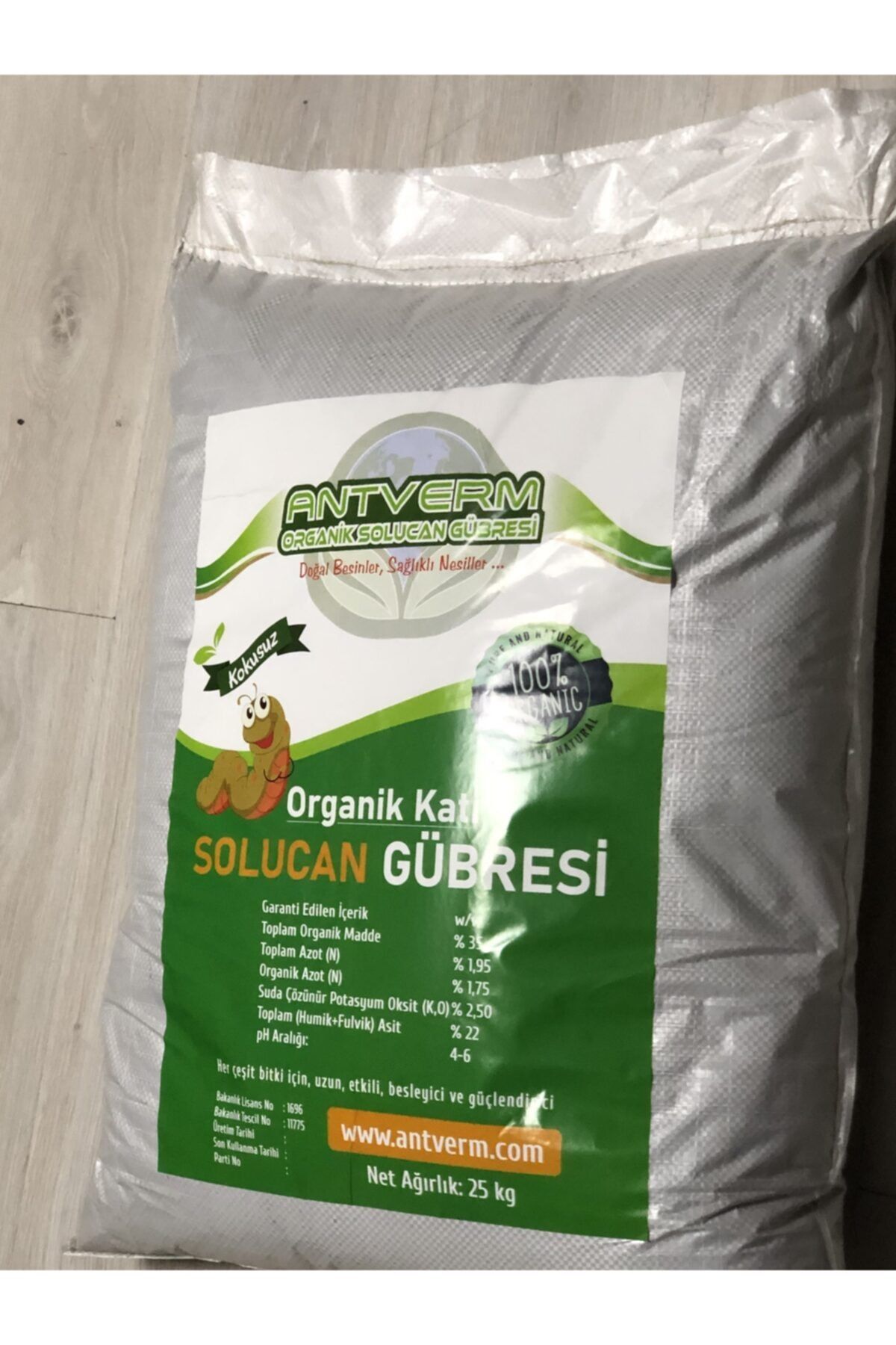 Sebze Meyve çiçek  Yetiştirmek için Tohum Güçlendirici Doğal Solucan Gübresi 25 Kilogram
