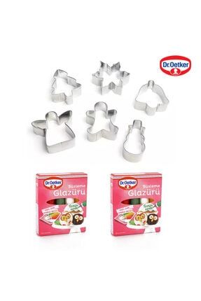 sweetsorcery 6 adet farkli model yilbasi kurabiye kaliplari ve 2 adet dr oetker glazur fiyati yorumlari trendyol