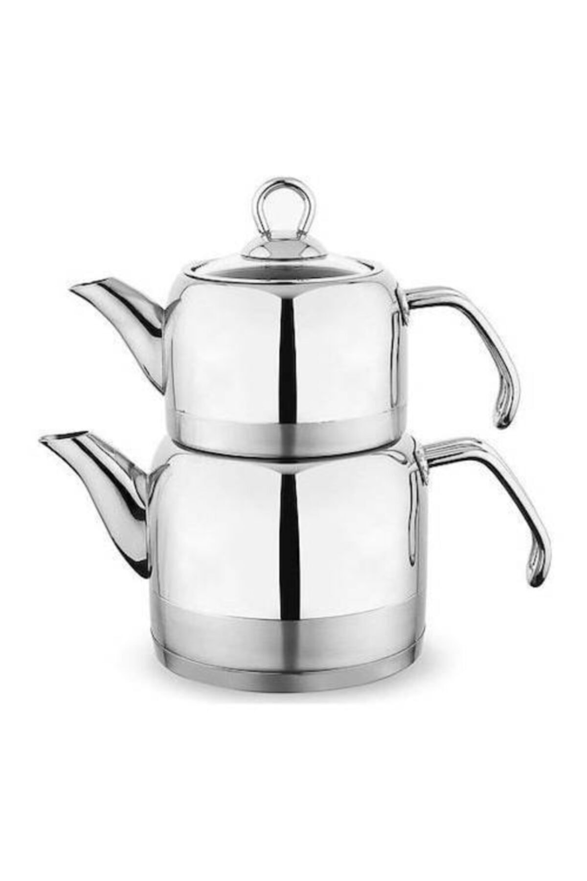 Schafer Ada Metal Çaydanlık Takımı (Büyük) - 4 Parça - Inox