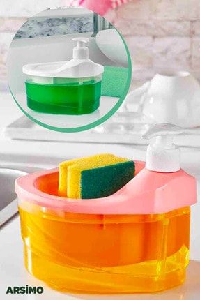 Sünger Hazneli Pratik Sıvı Deterjan Sabunluk ARS-SBNLK