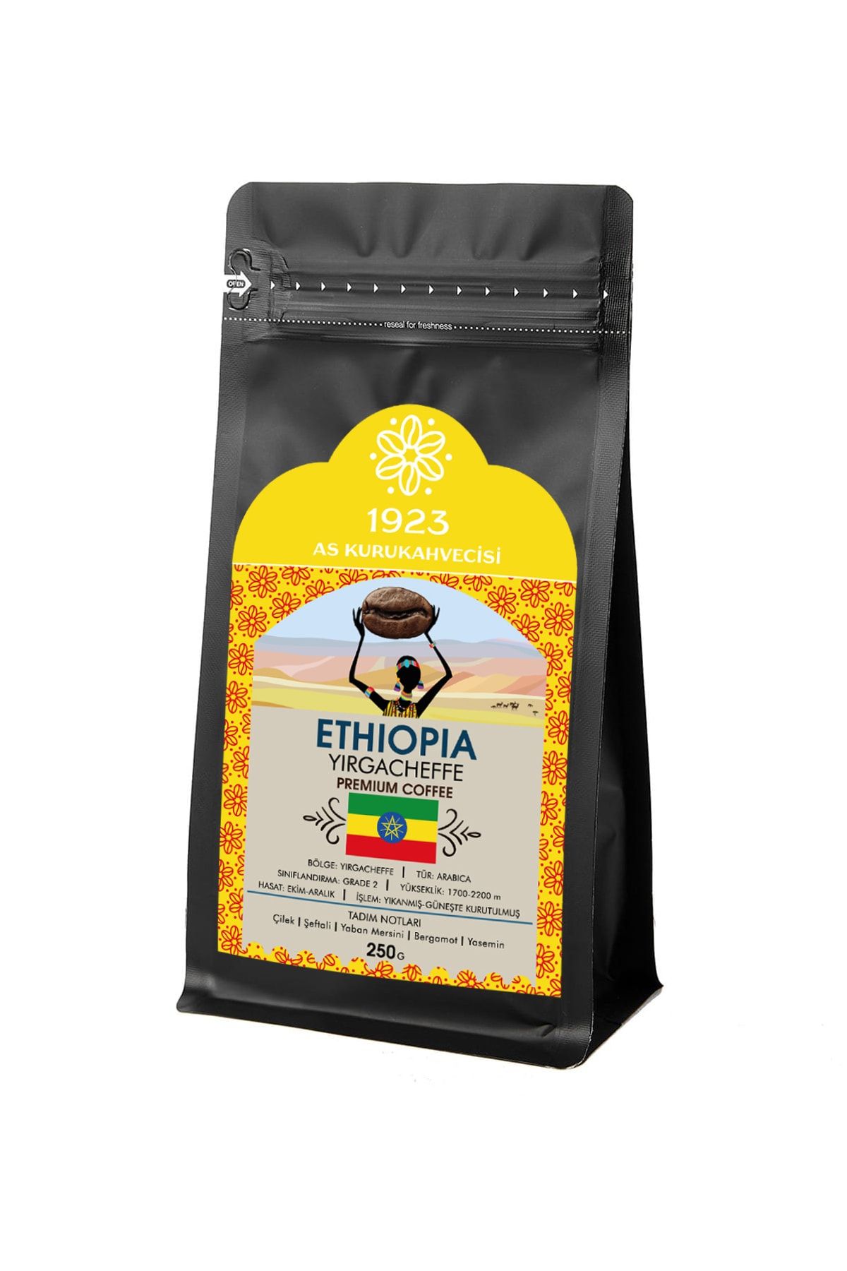 ethiopia yirgacheffe filtre kahve 250 gr