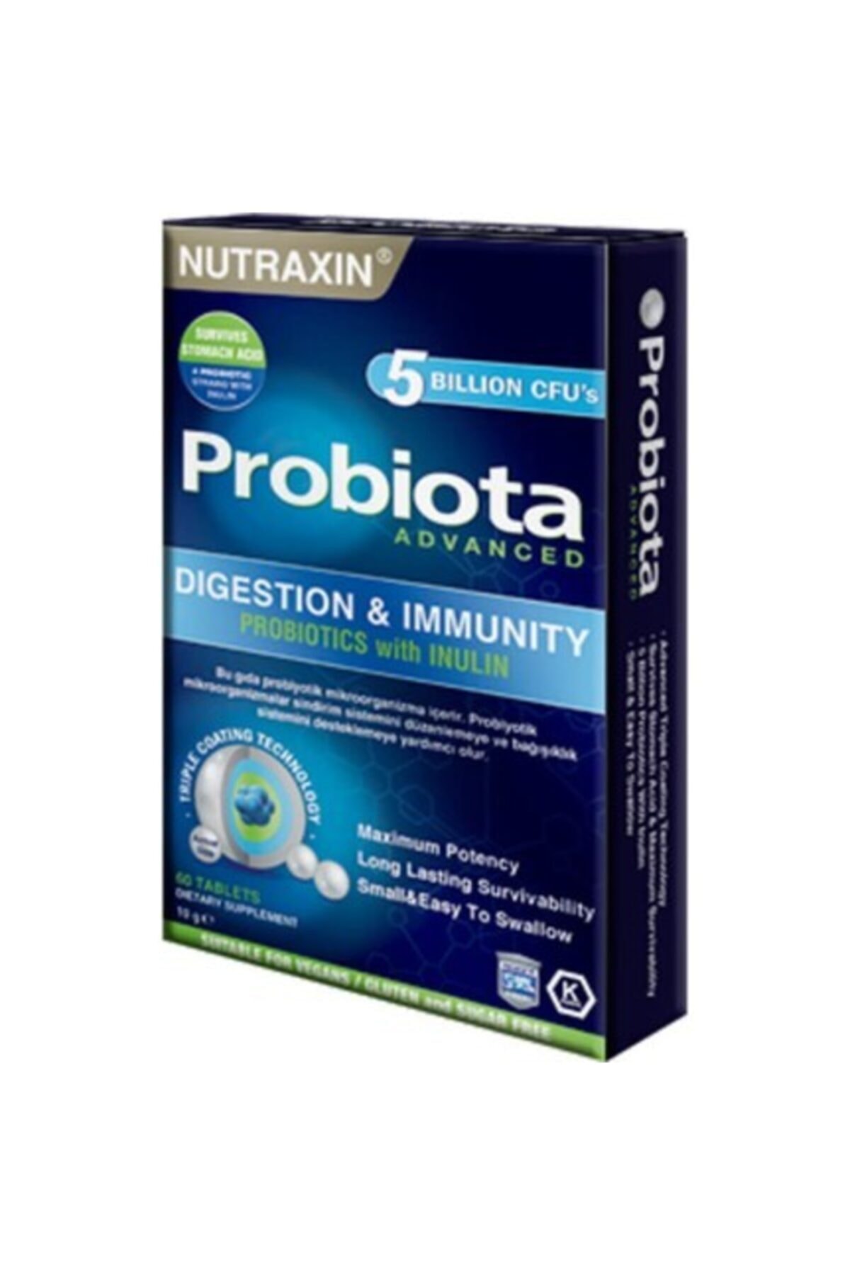 مکمل غذایی برای حمایت از سیستم ایمنی 60 قرص - پروبیوتا Nutraxin اورجینال - تصویر 1