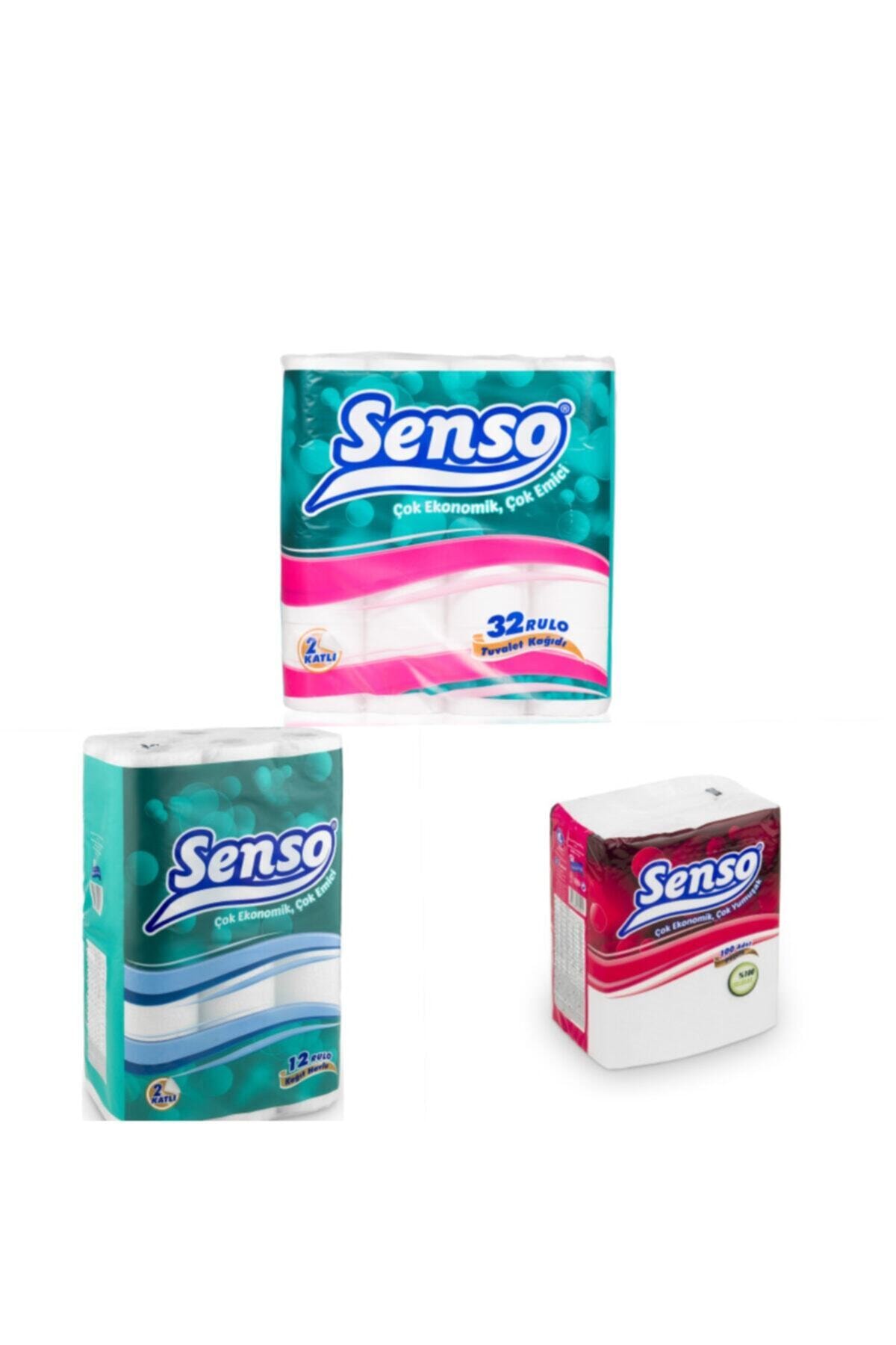 Viking Senso 32'li Tuvalet Kağıdı + 12'li Havlu + Senso Peçete