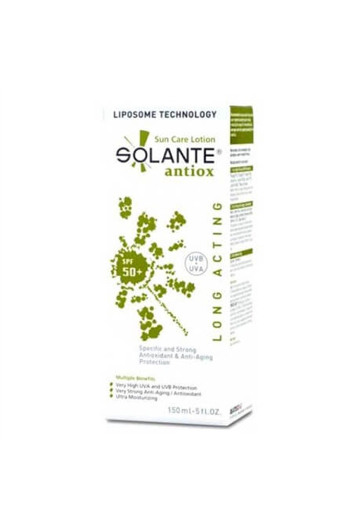 لوسیون ضد آفتاب ضد پیری Antiox SPF 50+ آنتی اکس ۱۵۰میل سولانته Solante