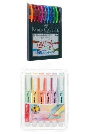 Faber 10 Renk Tükenmez Kalem + Swing Cool Pastel Set 6 Renk FBRSTBLSET