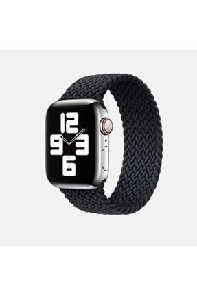 Apple Watch 40mm Small Hasır Örgü Tek Parça Kordon-siyah ı7548265