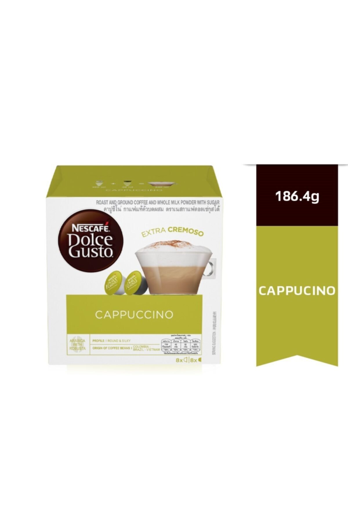 Nescafe Dolce Gusto Cappuccino Extra Cremoso Kahve Kapsülleri 16 Adet 8 Cappuccino 8 Süt