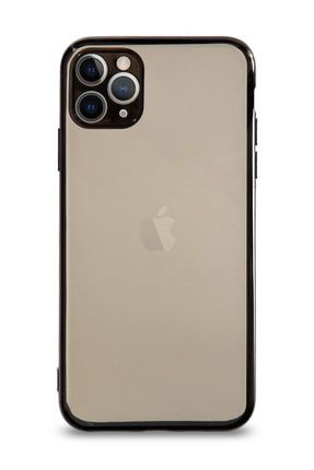 Apple Iphone 11 Pro Kılıf Renkli Şeffaf Kamera Korumalı Exclusive Silikon Kapak - Siyah KZY_IP_11PRO_FEEL