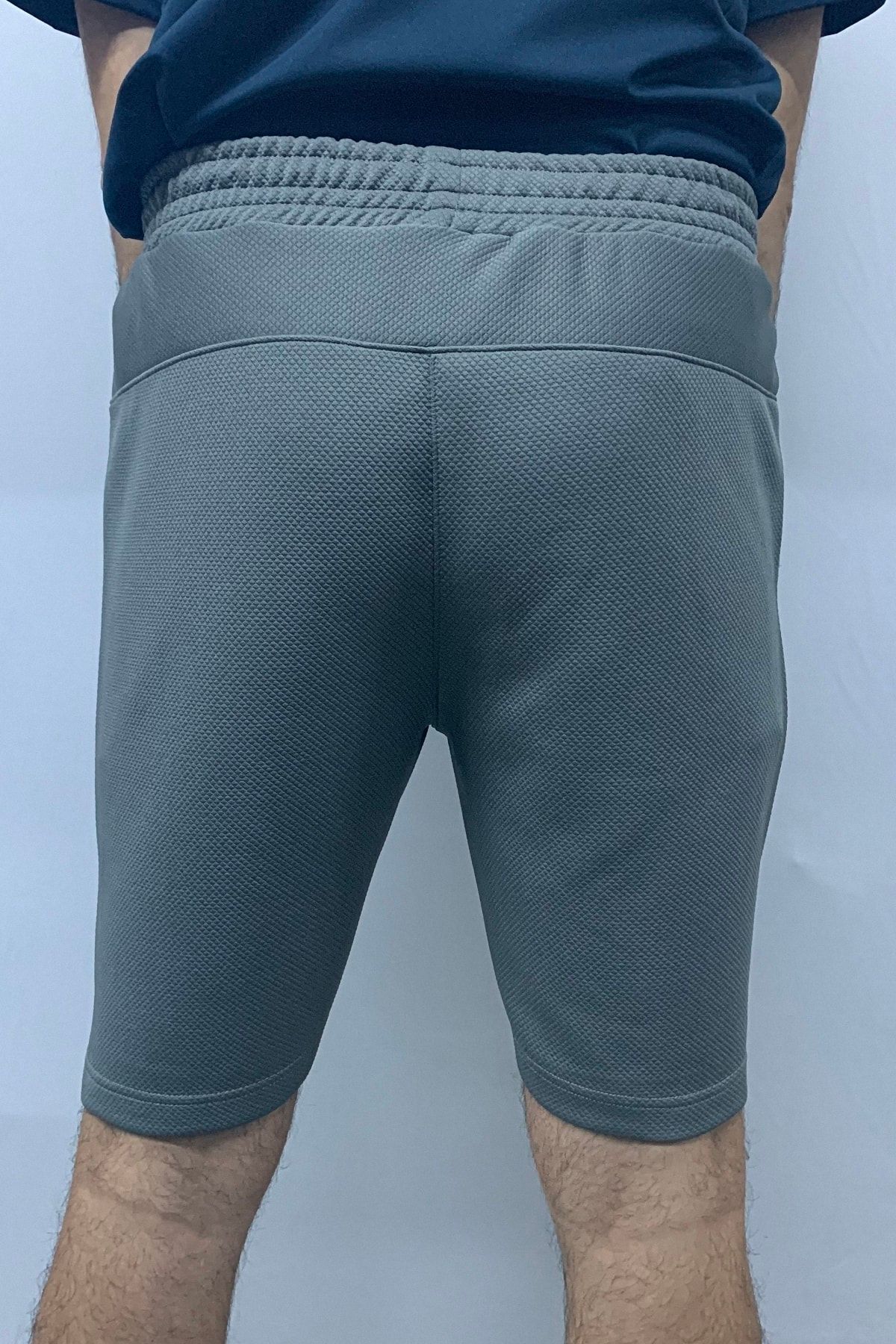 Fs-Men's Casual Gray Neon Orange Printed Sports Fitness Running Shorts 3