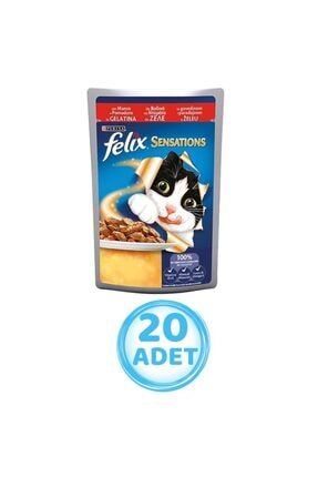 Purina Felix Felix Sensations Jellies Tavuklu Ve Havuclu Yas Kedi Mamasi 100 Gr 20 Adet Trendyol