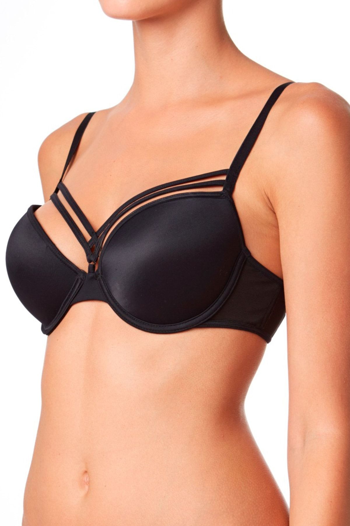 MİSS CLAİRE Women's Black Lace Underwire Covered Pus-Up Bra 11-786 -  Trendyol