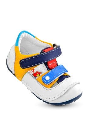 Ilkadım Hakiki Deri Erkek Bebek Çocuk Ortopedik Ayakkabı Patik İMSE 602 B-SARI