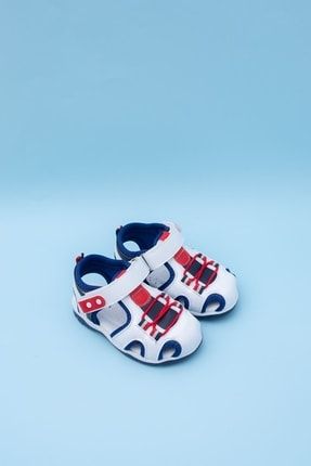 Erkek Bebek Beyaz Garnili Bebe Sandalet BRCN030201G16BG