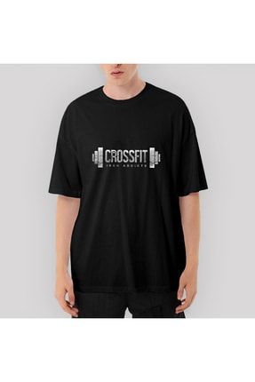 Crossfit Iron Oversize Siyah Tişört OZT3217