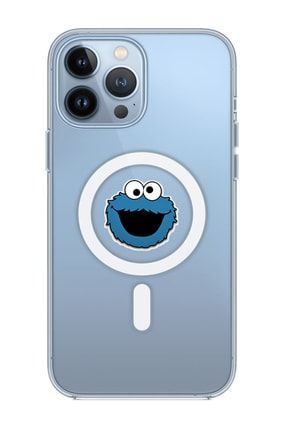 Iphone 13 Pro Max Uyumlu Kılıf Magsafe Kablosuz Şarj Uyumlu Silikon Şeffaf Kapak Cookie magsafe.13promax.uv