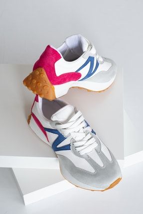Beyaz - Hakiki Süet Kadın Sneaker Denise12