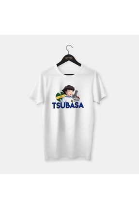 Tsubasa Serisi, Tsubasa Iı, Futbol Özel Tasarım, Beyaz Penye Tişört OTT0002