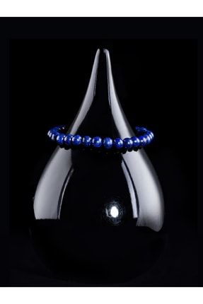 Unisex - Şık Tasarım Koyu Mavi Jade Doğal Taş Bileklik | Handmade PDRACS270