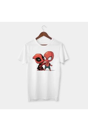 Bebek Spiderman Ve Deadpool Baskılı T-shirt Tişört GKBB00950