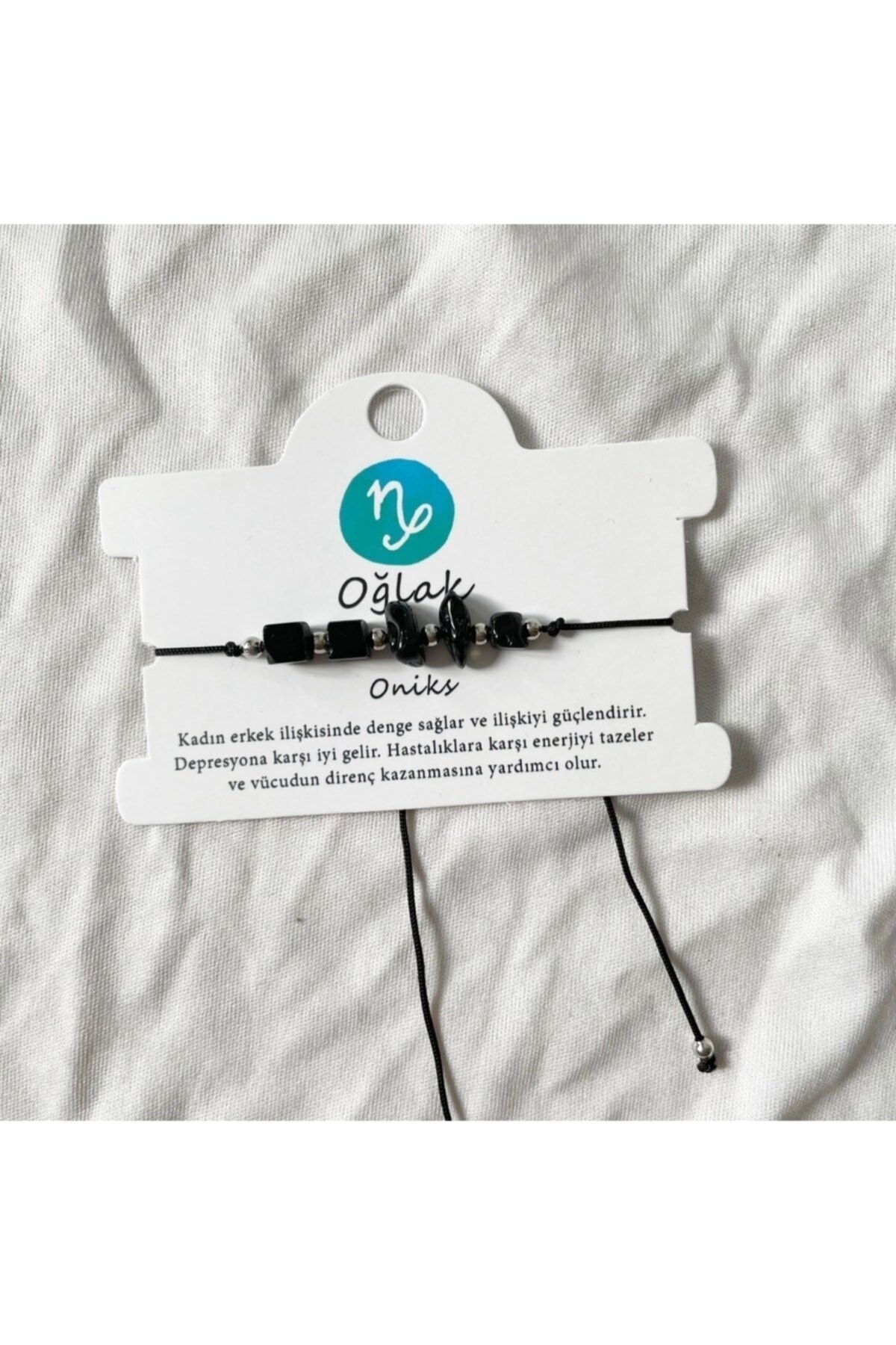 Natural Stone Zodiac Sign Bracelet and Anklet Capricorn Onyx Stone