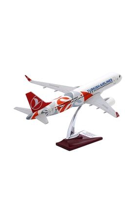 - Thy Lisanslı Maket Uçak, Airbus A320-200 1/100 - Thy Euroleague Model Uçak UCK0111