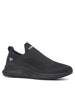 Siyah - Günlük Unisex Sneaker Nefes Alabilen Hafif Yürüyüş Bağcıksız Esnek Spor Ayakkabı 041f PRA-5810200-607566