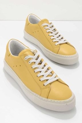 Sarı Leather Erkek Sneaker E01112115303