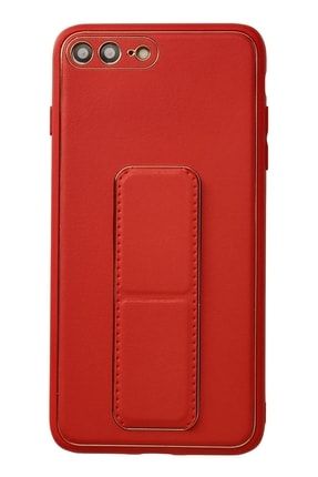 Iphone 8 Plus Kılıf Coco Standlı Luxury Silikon Kılıf - Kırmızı coco-Standlı-iphone-8-plus