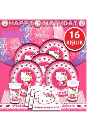 Hello Kitty Doğum Günü Parti Malzemeleri Süsleri Seti 16 Kişilik Lux 324344443324324324444