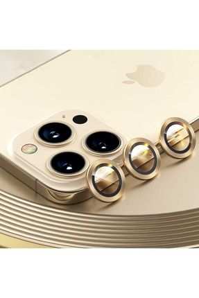 Iphone 13 Pro Max Uyumlu Gold Kamera Lensi Koruma AkademiDüzlens064
