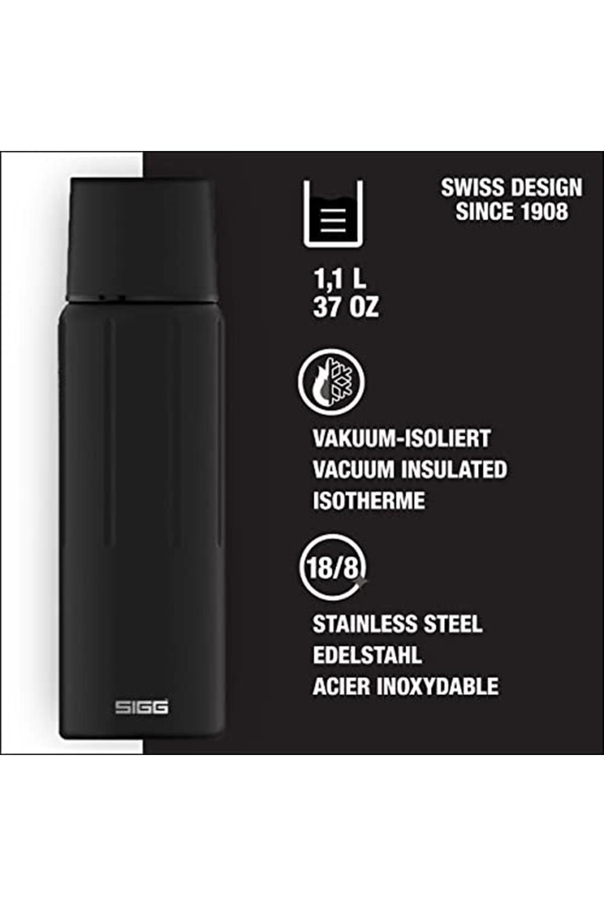 قمقمه کمپ چند رنگ 8736.00 ترمو فلاسک سنگهای قیمتی IBT Obsidian 1.1 Lt Matara Sigg