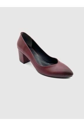 Bordo Kadın Klasik Topuklu Ayakkabı 0201821
