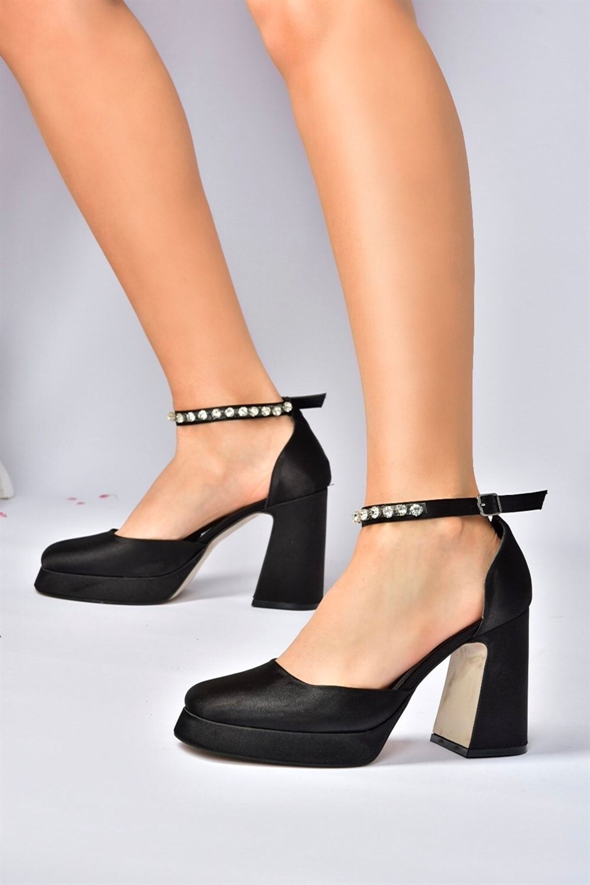 ASOS DESIGN Presta platform high heels in black